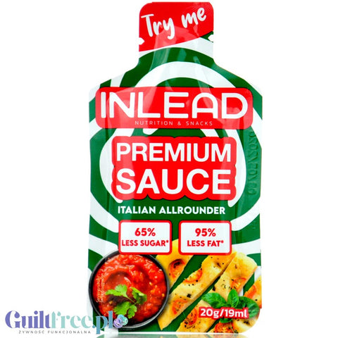 Inlead Premium Sauce Italian Allrounder, 20g sachet - vegan tomato sauce with Italian herbs without sugar only 16kcal