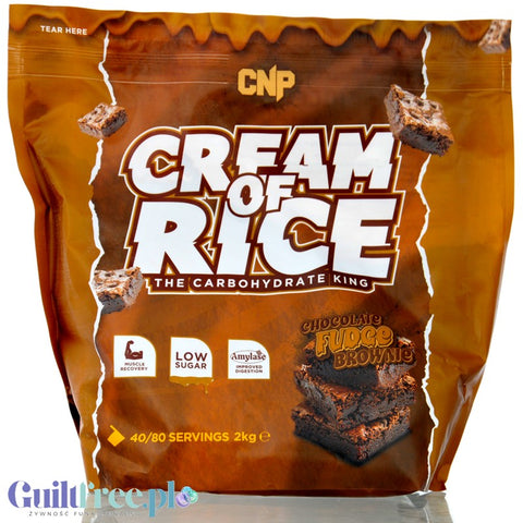 CNP Cream of Rice, Chocolate Fudge Brownie 2kg - kleik ryżowy bez cukru, regeneracyjny posiłek treningowy