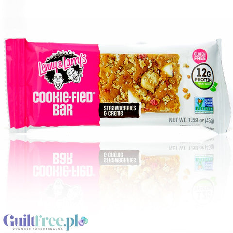 Lenny & Larry's Complete Cookie-fied Bar Strawberries & Creme - vegan cookie bar 12g protein