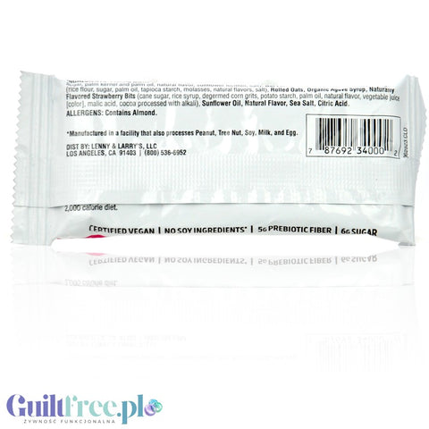Lenny & Larry's Complete Cookie-fied Bar Strawberries & Creme - vegan cookie bar 12g protein