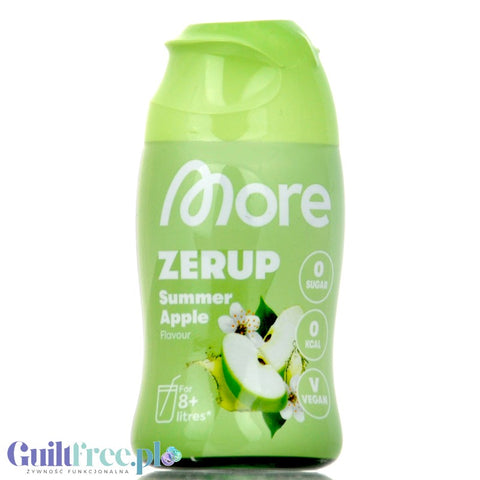 More Nutrition Zerup Summer Apple for 8L - concentrated syrup for water without sugar and calories, Apple