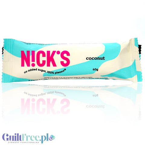 N!CK'S Nicks Coconut & Chocolate - sugar-free bar with stevia and xylitol (Coconut & Milk Chocolate)