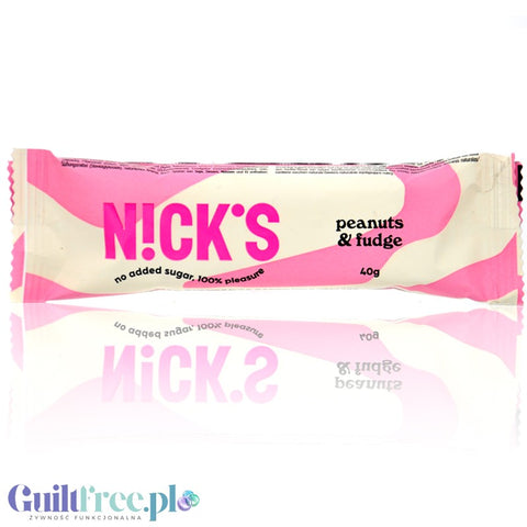 N!CK'S Peanut n Fudge Milk Chocolate Bar, No Added Sugar, Gluten Free