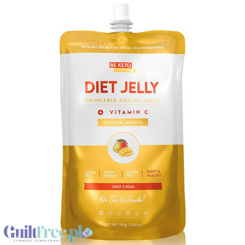 BeKeto Diet Konjac Jelly, Tropical Mango 3kcal - dietary sugar-free drinking jelly