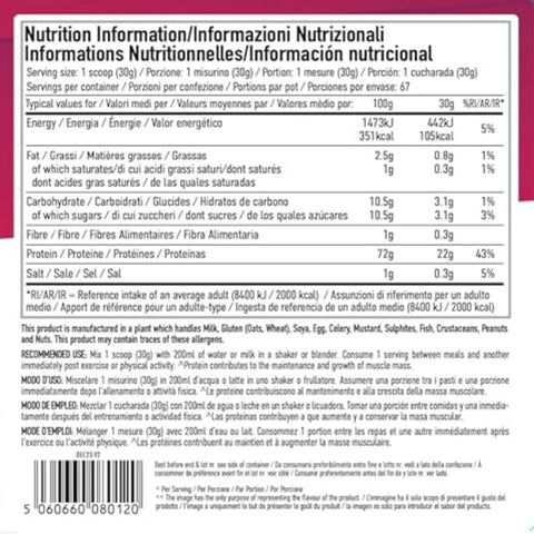 copy of Per4m Whey Advanced Protein Raspberry White Chocolate 30g sachet - dense protein supplement WPC, WPI & MPC