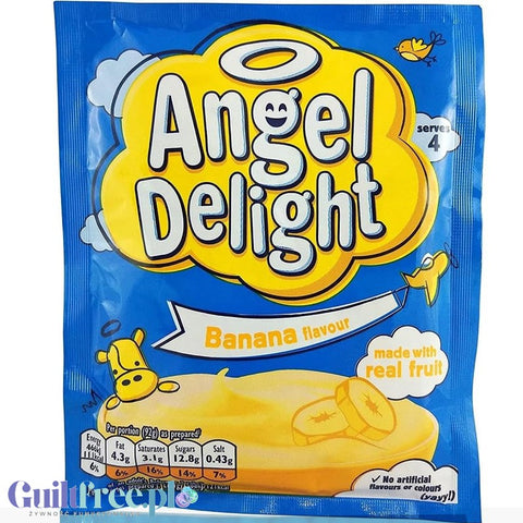 Angel Delight Banana - puszysty mus bananowy instant, 98 kcal