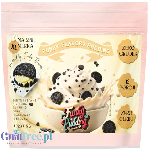 Funky Pudding Cookies & Cream - sugar-free cookie pudding, 15 servings