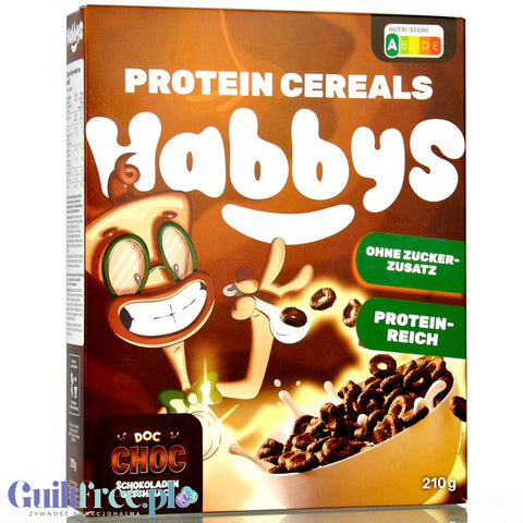Habbys Crunch Keto Cereal Doc Choc 36% protein, no added sugar, gluten free
