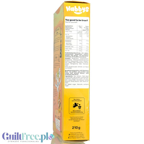 Habbys Crunch Keto Cereal Hannah Honey 36% protein, no added sugar, gluten free