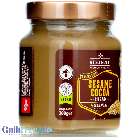 Sisinni Premium Creams Sesame Cocoa Cream Stevia - sesame cocoa cream, sugar-free, with stevia