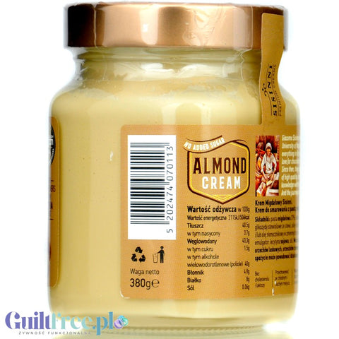 Sisinni Premium Creams Almond Cream Stevia - krem Migdałowy, bez cukru, ze stewią