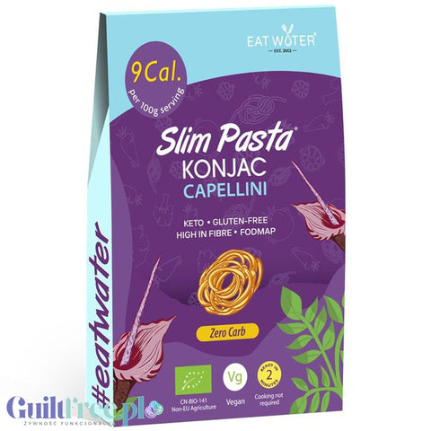 Slim Noodles Eat Water Makaron Konjac Capellini - wegański keto makaron bez glutenu 9kcal