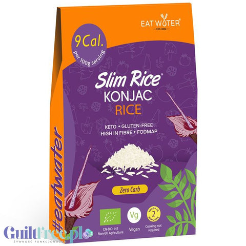Slim Noodles Eat Water Makaron Konjac Rice - wegański keto makaron bez glutenu 9kcal, ziarenka ryżu