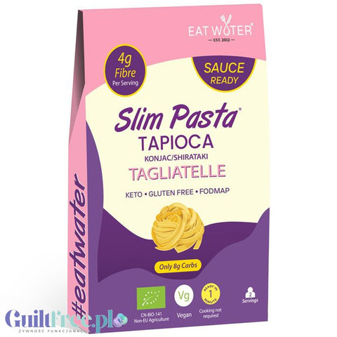Slim Pasta Eat Water Tapiocca Konjac, Tagliatelle - bio makaron shirataki z tapioką, wstążki