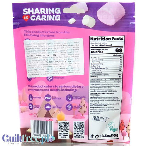Freedom Confectionery Vegantic Mallows sugar free vanilla marshmallow