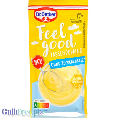 Dr Oetker Feel Good Tassenpudding Vanille - budyń waniliowy bez cukru instant bez gotowania