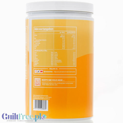 Rocka Nutrition Protein Shake Mango Lassi 0.9kg - vegan protein supplement 4 protein sources