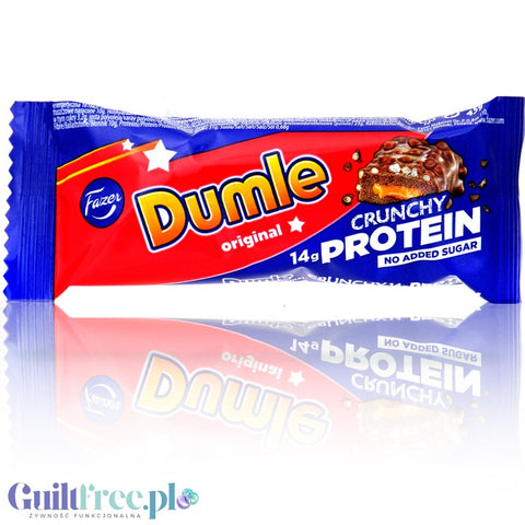 Fazer Dumle Original Crunchy Protein - baton proteinowy bez dodatku cukru 14g białka