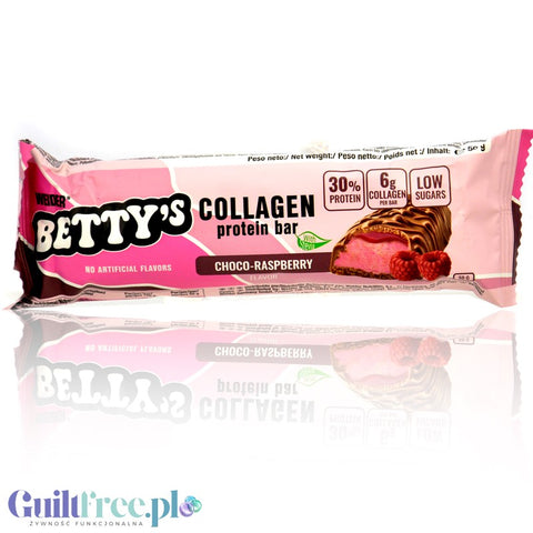 Weider Betty's Collagen Protein Bar Choco Raspberry - baton proteinowy z kolagenem, Malina & Czekolada