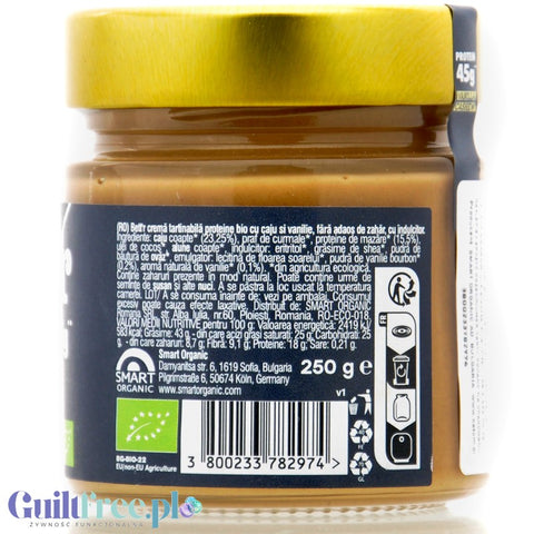 Bett'r Vanilla Cashew Protein Spread - vegan protein cream with cashews and vanilla without added sugar