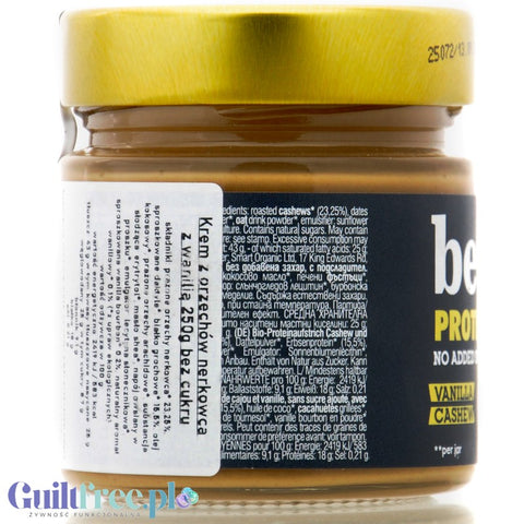 Bett'r Vanilla Cashew Protein Spread - vegan protein cream with cashews and vanilla without added sugar