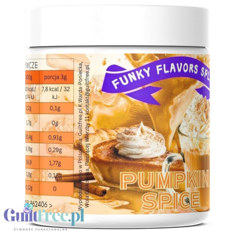 Funky Flavors Splash Pumpkin Spice 50g - concentrated flavor sprinkle for coffee and desserts, 7kcal