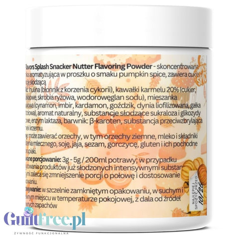 Funky Flavors Splash Pumpkin Spice 50g - concentrated flavor sprinkle for coffee and desserts, 7kcal