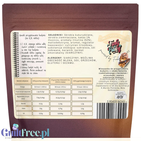 Funky Pudding Snacker Nutter - sugar-free pudding with caramel and peanut bar flavor, 12 servings