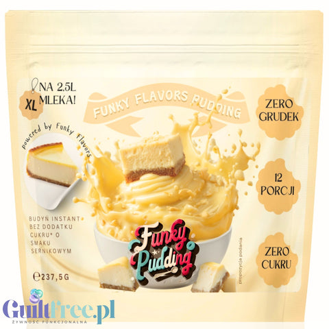 Funky Pudding New York Cheesecake - budyń bez cukru o smaku sernikowym, 12 porcji
