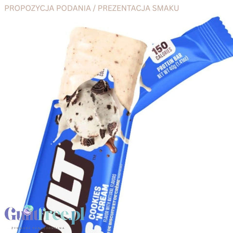 Built Bar Protein Puffs Cookies 'N Cream - proteinowy baton marshmallow w czekoladzie 17g białka & 150kcal