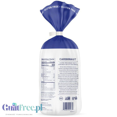 Carbonaut Low Carb Gluten Free Bread  Seeded - bezglutenowy KETO biały chleb 1g węglowodanów w kromce