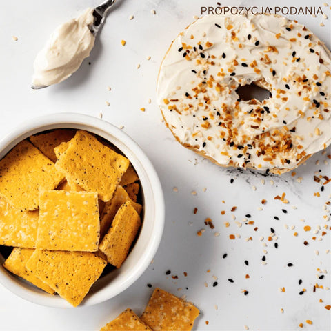 HighKey Snacks Almond Crackers Everything Spice - keto krakersy migdałowe bez glutenu 14g białka & 4g węgli