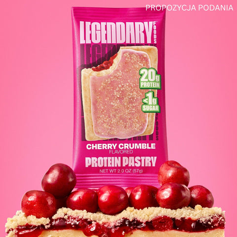 Legendary Foods Tasty Pastry Cherry Crumble - stuffed sugar-free hot cakes like Pop Tarts