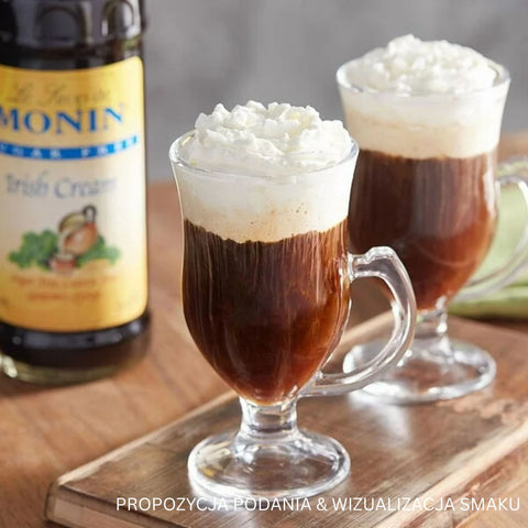 Monin Sugar Free Irish Cream Syrup, 0,75L USA - sugar and calorie free syrup for coffee, raspberry flavor