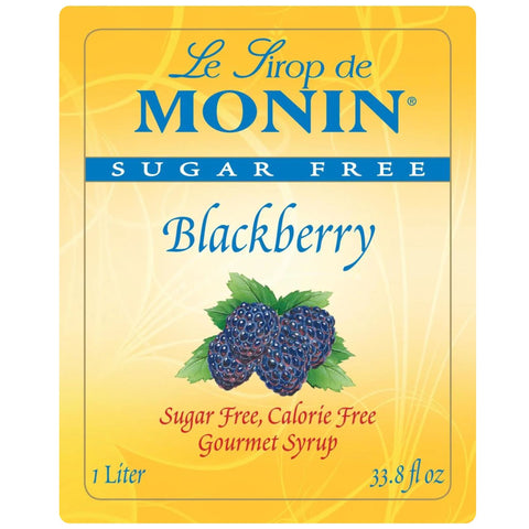 Monin Sugar Free Blackberry Syrup, 1L USA - syrop bez cukru i kalorii do kawy, smak jeżynowy