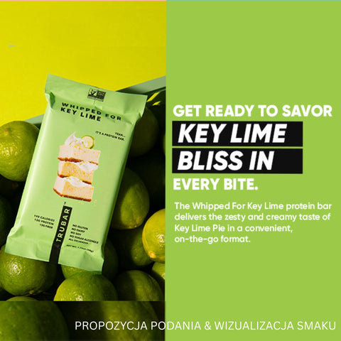 TRUBAR Whipped for Key Lime - wegański baton proteinowy bez soi, glutenu i słodzików