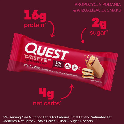 Quest Hero Crispy Protein Bar Peanut Butter & Jelly