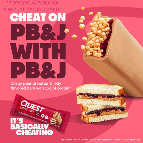 Quest Hero Crispy Protein Bar Peanut Butter & Jelly