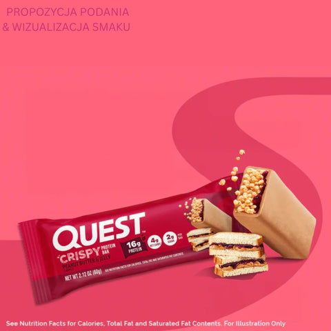 Quest Hero Crispy Protein Bar Peanut Butter & Jelly