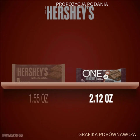 ONE Bar Hershey's Double Chocolate - baton proteinowy 18g białka z czekoladą Hersheys