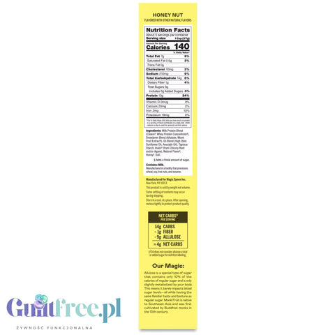 Magic Spoon Honey Nut - proteinowe keto płatki śniadaniowe bez glutenu, soi i cukru, smak Miód & Orzeszki
