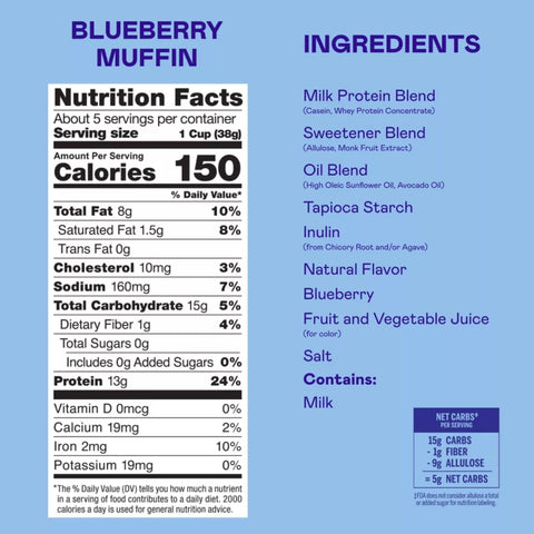 Magic Spoon Blueberry Muffin - protein keto breakfast cereal without gluten, soy or sugar