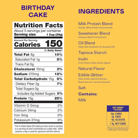 Magic Spoon Birthday Cake - protein keto breakfast cereal without gluten, soy and sugar