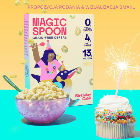 Magic Spoon Birthday Cake - protein keto breakfast cereal without gluten, soy and sugar