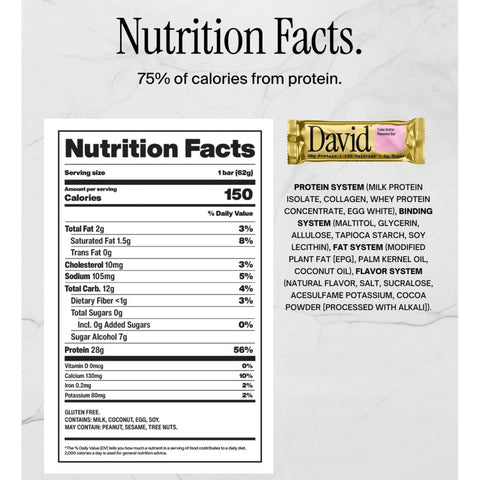 David Protein Bar Cake Batter 62g
