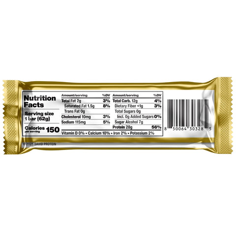 David Protein Bar Chocolate Chip Cookie Dough 62g