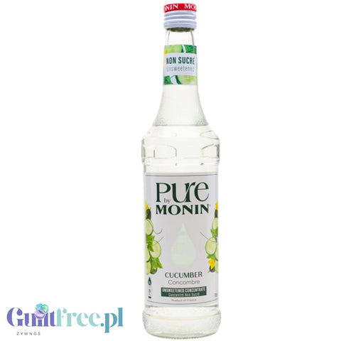 Monin Pure Non Sucré Cucumber - niesłodzony syrop koncentrat bez cukru i słodzików z naturalnymi aromatami