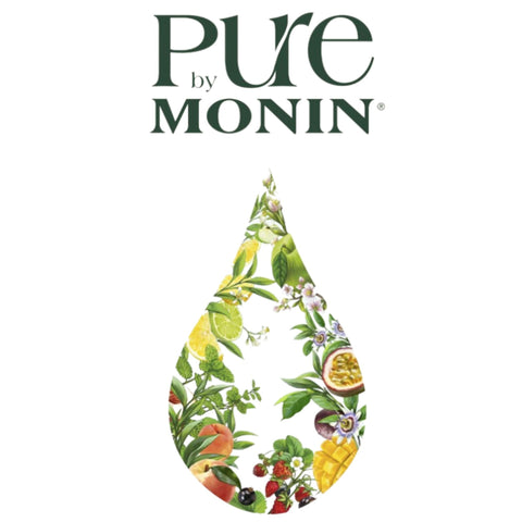 Monin Pure Non Sucré Pink Grapefruit - unsweetened concentrate syrup without sugar or sweeteners with natural flavors