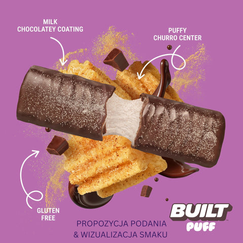 Built Bar Protein Puffs - Churro 17g protein & 140kcal