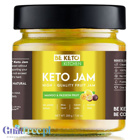 Be Keto Jam Mango & Passion Fruit - Keto Jam™ Mango with Passion Fruit 87kcal with erythrol and xylitol
